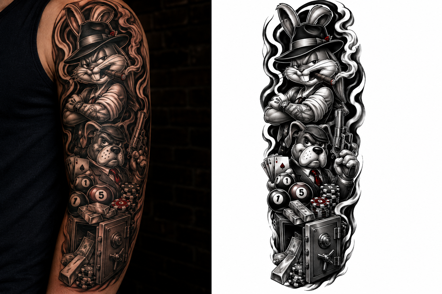 Backroom Syndicate tattoo model preview